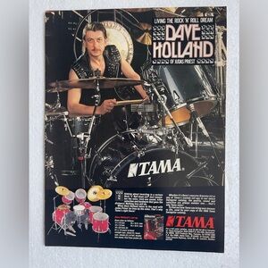 Judas Priest’s Dave Hollander Tama Drum Ad